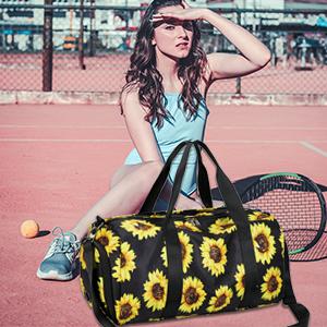Bolso del gimnasio del girasol