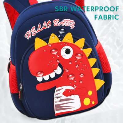 Mochila linda de la historieta de la guardería del dinosaurio del niño 3D para las muchachas de los muchachos