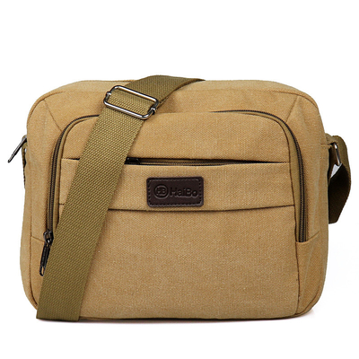 Bolso sólido de Bag Casual Portable del mensajero de la lona del vintage de la hebilla