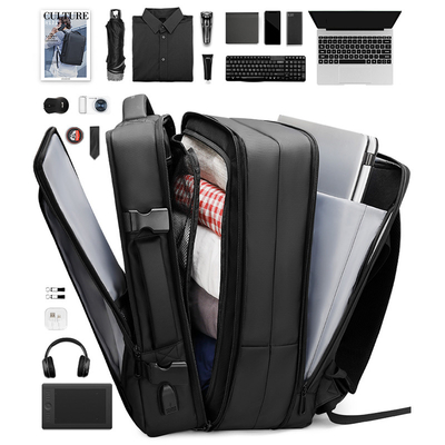 Bolso ligero del ordenador portátil de los hombres USB 17inch de la mochila del ordenador portátil de Oxford del poliéster