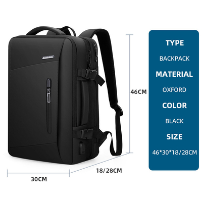 Bolso ligero del ordenador portátil de los hombres USB 17inch de la mochila del ordenador portátil de Oxford del poliéster