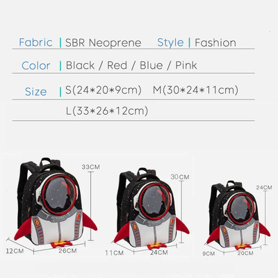 Los astronautas impermeables de las muchachas de la historieta de 3D Rocket Kids Backpack Anti Lost enseñan bolsos