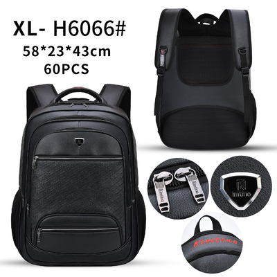 La PU de la mochila de la indumentaria de oficina informal del cuaderno cubre las mochilas del viaje con cuero y del ocio de 23 pulgadas