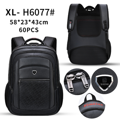 La PU de la mochila de la indumentaria de oficina informal del cuaderno cubre las mochilas del viaje con cuero y del ocio de 23 pulgadas
