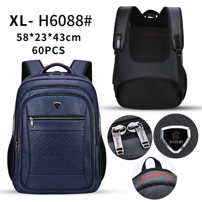 La PU de la mochila de la indumentaria de oficina informal del cuaderno cubre las mochilas del viaje con cuero y del ocio de 23 pulgadas