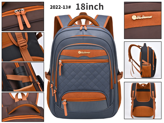Estudiante de nylon School de la prenda impermeable de la mochila de la indumentaria de oficina informal mochila del ordenador portátil de 18 pulgadas