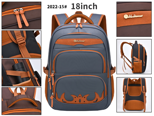 Estudiante de nylon School de la prenda impermeable de la mochila de la indumentaria de oficina informal mochila del ordenador portátil de 18 pulgadas