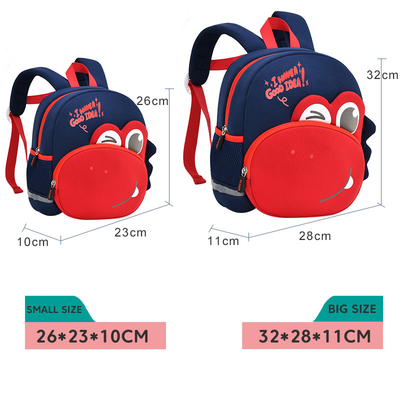 Los niños del dinosaurio del ODM hacen excursionismo la guardería Mochila del niño de la historieta 3D para las muchachas de los muchachos 2-5 años