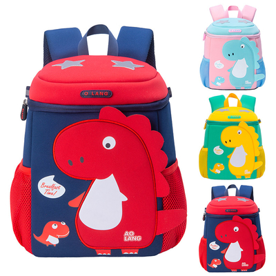 Mochila linda de la historieta de Mochila de la guardería del dinosaurio del niño 3D para las muchachas de los muchachos