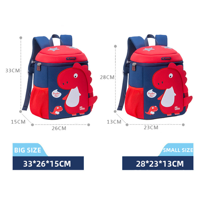 Mochila linda de la historieta de Mochila de la guardería del dinosaurio del niño 3D para las muchachas de los muchachos
