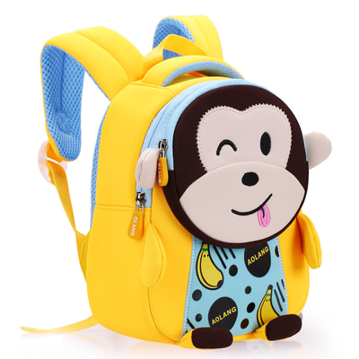 Los niños de la prenda impermeable del mono hacen excursionismo las carteras perdidas antis de la historieta linda del neopreno 3D 2 tamaños