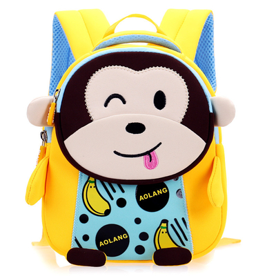 Los niños de la prenda impermeable del mono hacen excursionismo las carteras perdidas antis de la historieta linda del neopreno 3D 2 tamaños