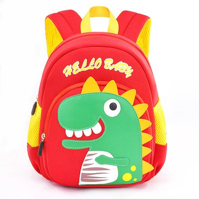La escuela de la guardería del niño de 2 tamaños empaqueta la historieta de la mochila 3D de los niños del dinosaurio