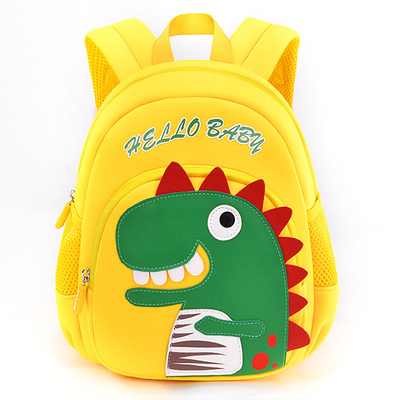 La escuela de la guardería del niño de 2 tamaños empaqueta la historieta de la mochila 3D de los niños del dinosaurio