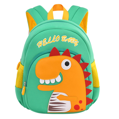 La escuela de la guardería del niño de 2 tamaños empaqueta la historieta de la mochila 3D de los niños del dinosaurio