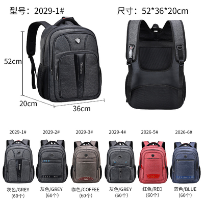Prenda impermeable de nylon de la mochila del viaje del poliéster masculino hombres de bolso del ordenador portátil de 20 pulgadas