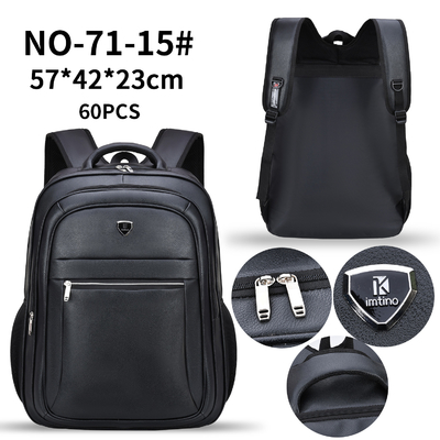 Bolso del ordenador portátil del negocio de los hombres multifuncionales masculinos de la mochila retra de cuero de la indumentaria de oficina informal de la PU