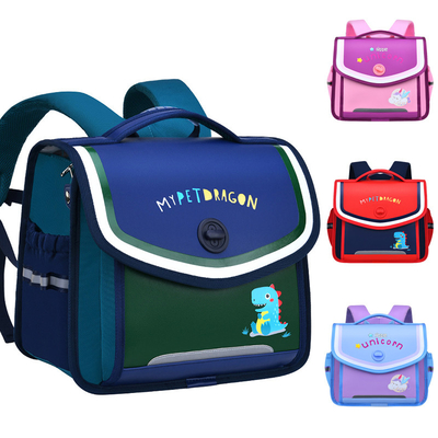 Las bolsas de libros de cuero del niño de la mochila del dinosaurio de los muchachos de la historieta por 6 12 años