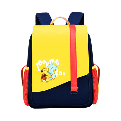 La bolsa de libros respirable de cuero de la prenda impermeable del niño de la mochila de la escuela de la capacidad grande