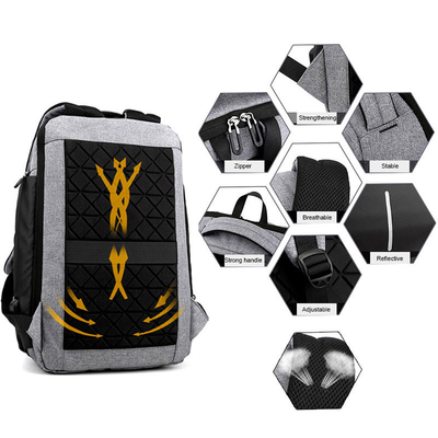 Bolsos de escuela resistentes de la carga por USB de la mochila del ordenador portátil del negocio de la capacidad grande