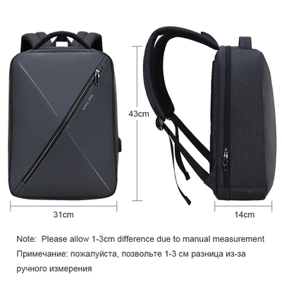 El hurto anti de la mochila del ordenador portátil del ODM USB los hombres de 15,6 pulgadas viaja mochila de la escuela del ocio