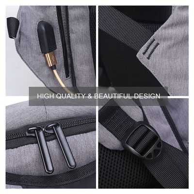 Prenda impermeable multifuncional del hurto del negocio de la mochila anti del ordenador portátil bolso del ordenador portátil de 17 pulgadas