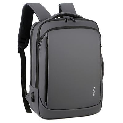 Mochila del ordenador portátil del negocio de BSCI bolso 1000g del ordenador del cuero de la carga por USB de 15,6 pulgadas