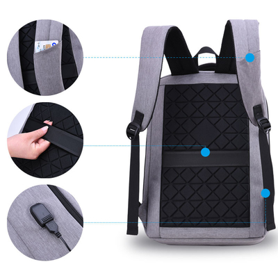Ladrón anti impermeable Back Pack del bolso 15.6Inch del viaje de la carga por USB del ordenador portátil