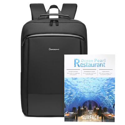 Mochila de la indumentaria de oficina informal del viaje de los hombres de la carga por USB de la mochila del ordenador portátil del negocio del FCS