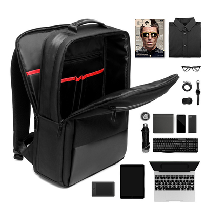 Mochila de la indumentaria de oficina informal del viaje de los hombres de la carga por USB de la mochila del ordenador portátil del negocio del FCS