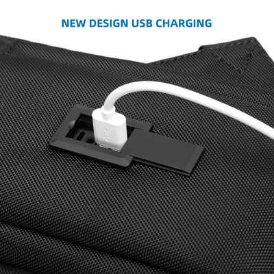 Mochila de la indumentaria de oficina informal del viaje de los hombres de la carga por USB de la mochila del ordenador portátil del negocio del FCS