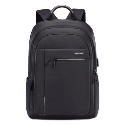 Bolso impermeable del viaje de Oxford del negocio del ordenador portátil de la carga por USB causal de la mochila