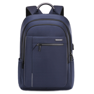 Bolso impermeable del viaje de Oxford del negocio del ordenador portátil de la carga por USB causal de la mochila
