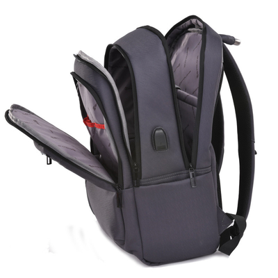 Bolso impermeable del viaje de Oxford del negocio del ordenador portátil de la carga por USB causal de la mochila