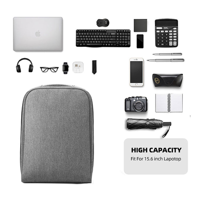 Prenda impermeable de la mochila del ordenador portátil del negocio de la fibra de poliéster bolso del ordenador portátil de 15,6 pulgadas