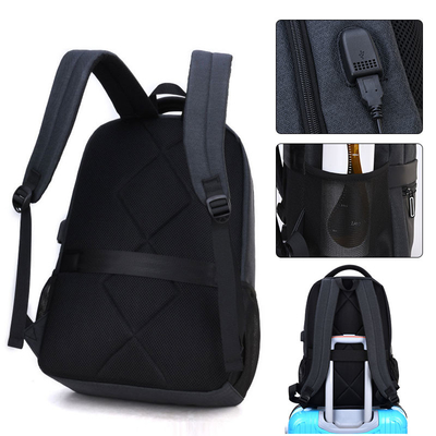 Bolsos de escuela de nylon de la carga por USB de la mochila de los hombres de la prenda impermeable externa del ordenador portátil