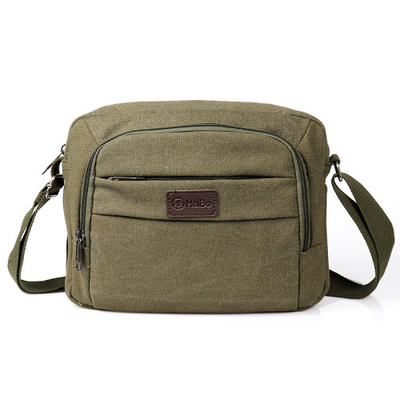 Bolso sólido de Bag Casual Portable del mensajero de la lona del vintage de la hebilla