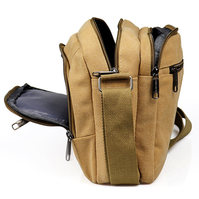 Bolso sólido de Bag Casual Portable del mensajero de la lona del vintage de la hebilla