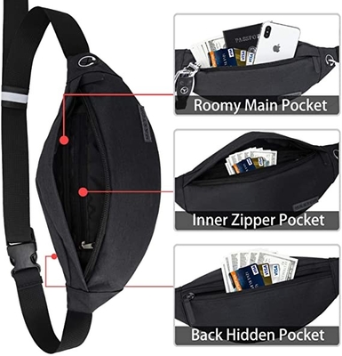 OEM Fanny Pack For Men Women de funcionamiento impermeable Bum Bag unisex ajustable