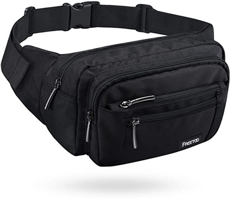 Las mujeres de Bum Fashion Fanny Pack Men riegan el bolso resistente de la cintura con 6 bolsillos con cremallera