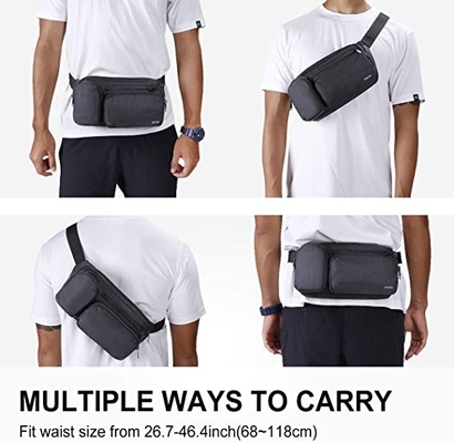 El caminar de Fanny Pack Multiple Pockets For de la moda de la capacidad grande