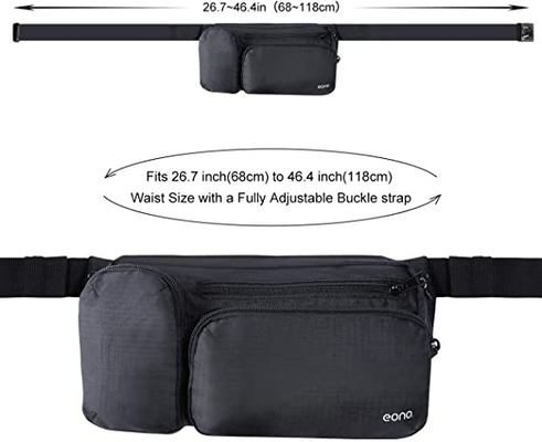 El caminar de Fanny Pack Multiple Pockets For de la moda de la capacidad grande