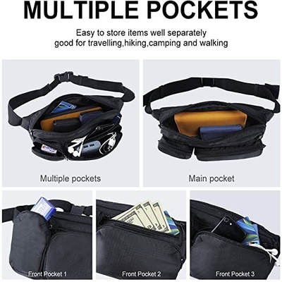 El caminar de Fanny Pack Multiple Pockets For de la moda de la capacidad grande
