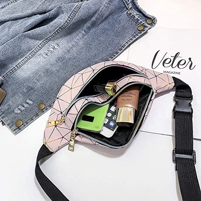 La PU cubre los bolsillos con cremallera del paquete con cuero 3 de Bum Waist Bag Festival Fanny impermeables