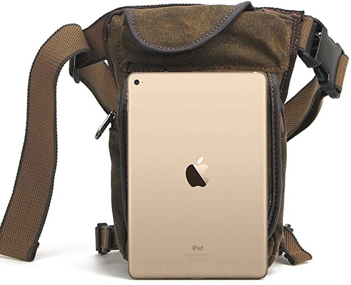 Bolso de ciclo táctico de la pierna del descenso de la lona que camina el paquete de la cintura para las mujeres de los hombres