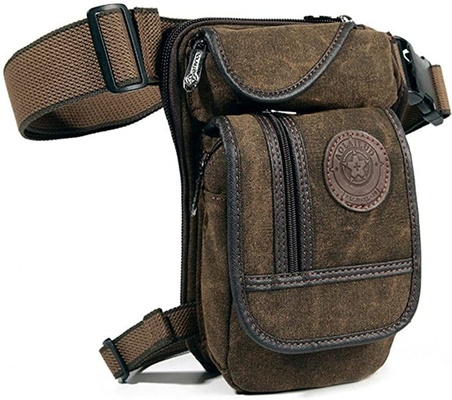 Bolso de ciclo táctico de la pierna del descenso de la lona que camina el paquete de la cintura para las mujeres de los hombres