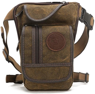 Bolso de ciclo táctico de la pierna del descenso de la lona que camina el paquete de la cintura para las mujeres de los hombres