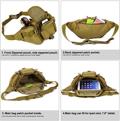 Paquete militar de la cintura del bolso táctico de la cintura de Molle para el funcionamiento que camina del aire libre caminando acampar