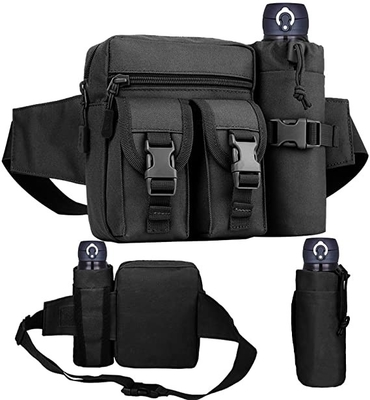 Prenda impermeable para uso general militar Bum Bag Canvas Waist Pouch con el tenedor de botella