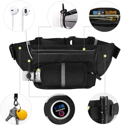 Correa de Bum Jogging Belt Bag Running de la prenda impermeable del poliéster con el tenedor de botella